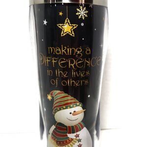 New Christmas Travel Mug w/Snowman "Making a difference in the Lives of Others"